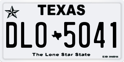 TX license plate DLO5041
