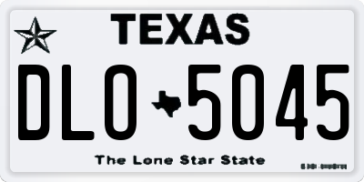 TX license plate DLO5045