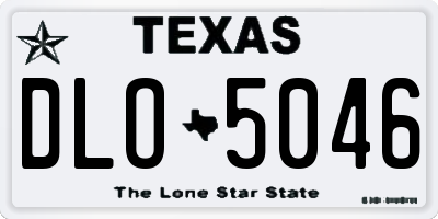 TX license plate DLO5046