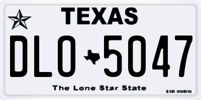 TX license plate DLO5047