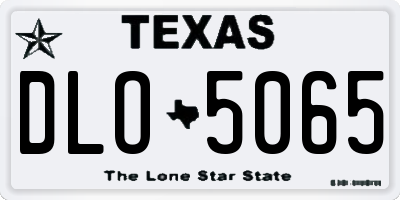 TX license plate DLO5065