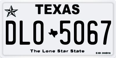 TX license plate DLO5067