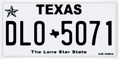 TX license plate DLO5071