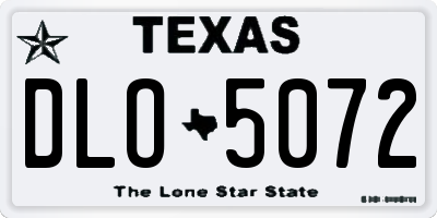 TX license plate DLO5072