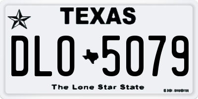TX license plate DLO5079