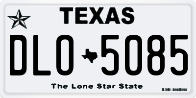 TX license plate DLO5085