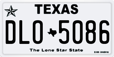 TX license plate DLO5086
