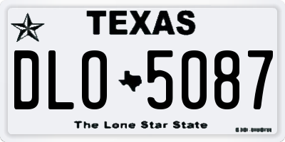 TX license plate DLO5087
