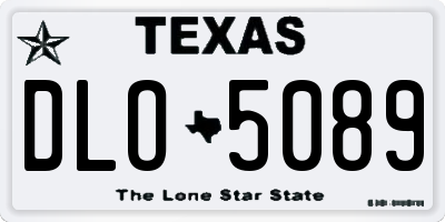 TX license plate DLO5089