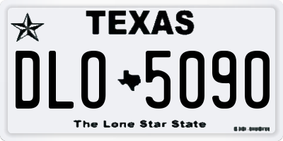 TX license plate DLO5090