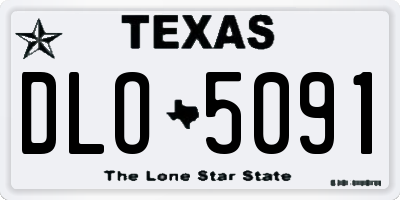 TX license plate DLO5091