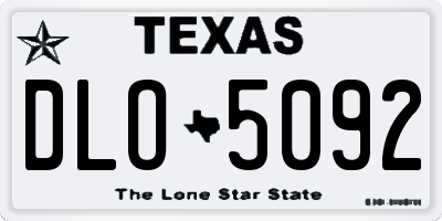 TX license plate DLO5092