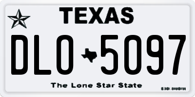 TX license plate DLO5097