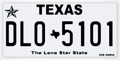 TX license plate DLO5101