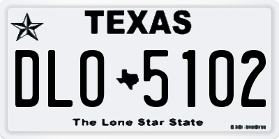 TX license plate DLO5102