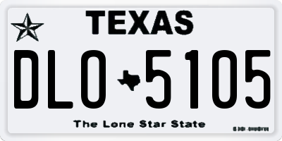 TX license plate DLO5105