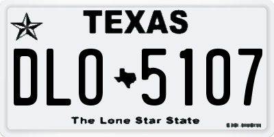 TX license plate DLO5107