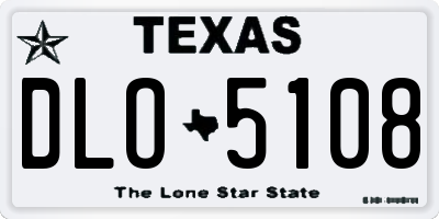 TX license plate DLO5108