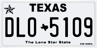 TX license plate DLO5109