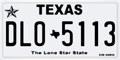 TX license plate DLO5113