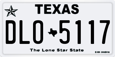 TX license plate DLO5117