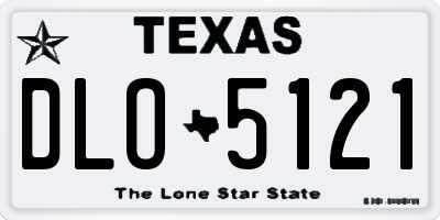 TX license plate DLO5121