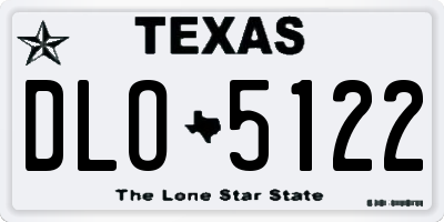 TX license plate DLO5122