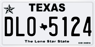 TX license plate DLO5124