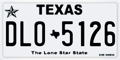 TX license plate DLO5126