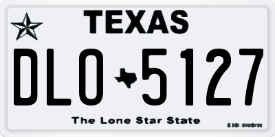 TX license plate DLO5127