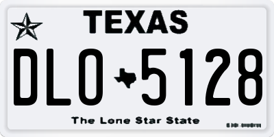 TX license plate DLO5128
