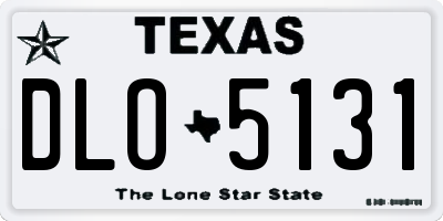 TX license plate DLO5131
