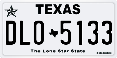 TX license plate DLO5133