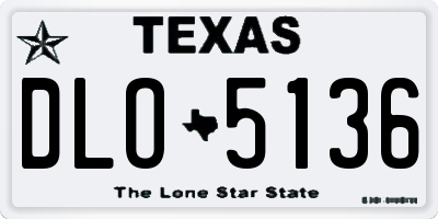 TX license plate DLO5136