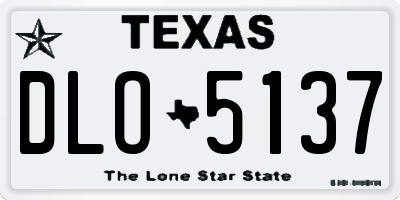 TX license plate DLO5137