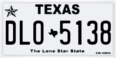 TX license plate DLO5138
