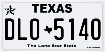 TX license plate DLO5140