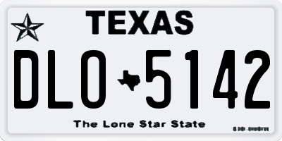TX license plate DLO5142
