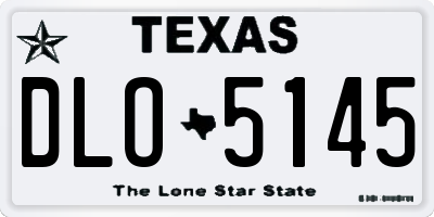 TX license plate DLO5145