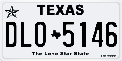 TX license plate DLO5146