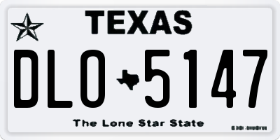 TX license plate DLO5147
