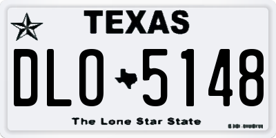 TX license plate DLO5148