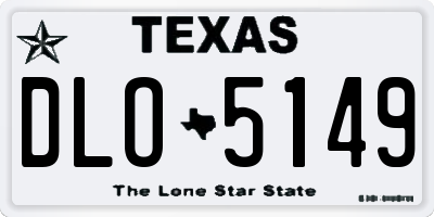 TX license plate DLO5149