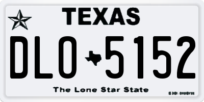 TX license plate DLO5152