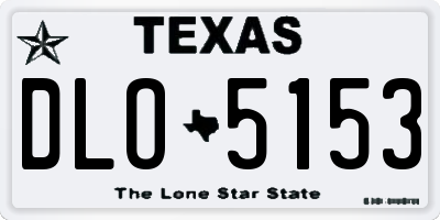 TX license plate DLO5153