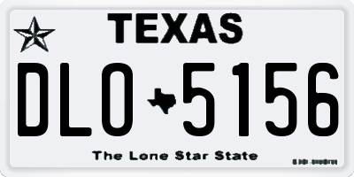 TX license plate DLO5156