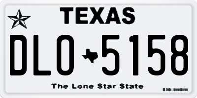 TX license plate DLO5158