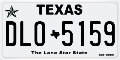TX license plate DLO5159