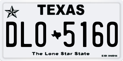 TX license plate DLO5160