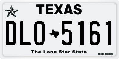 TX license plate DLO5161